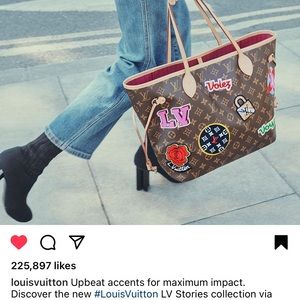 Louis Vuitton Patches Neverfull lt edition handbag